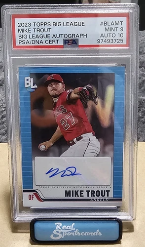 2023 Topps Big League Mike Trout Auto Card PSA 9 LA Angels Autograph Anaheim