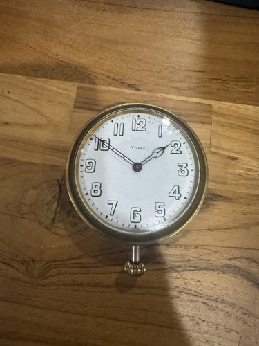 Vintage Octava 8 Day Swiss Car Clock 15 Jewels Dash Clock Untested 