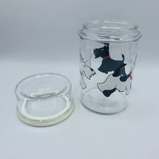 Le Parfait Lidded Jar Scottish Terrier Scotty Dog France 1 Liter Vtg Glass