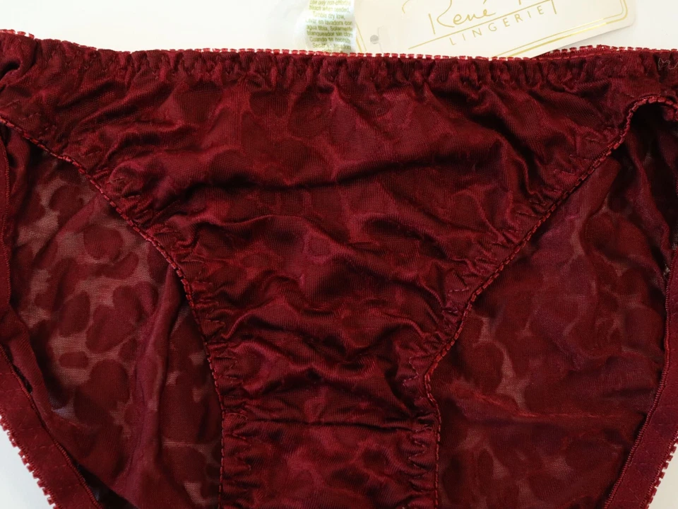 NEW Rene Rofe TRUE VTG 90s Y2K Silky Sheer Leopard Bikini Panty Sz SMALL - Imagem 2 de 4