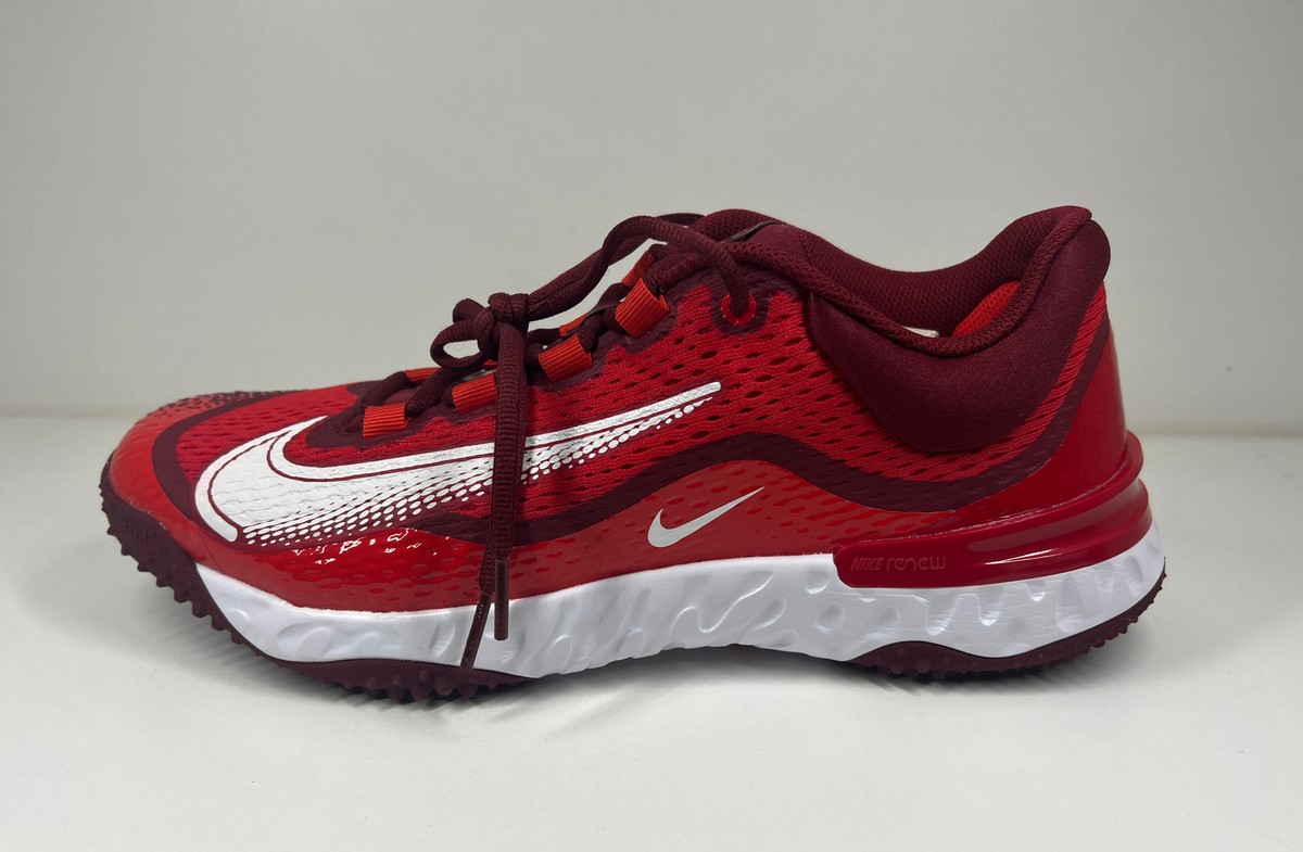 Men's Red Nike Alpha Huarache Elite 4 Turf Shoes Size 14 NIB