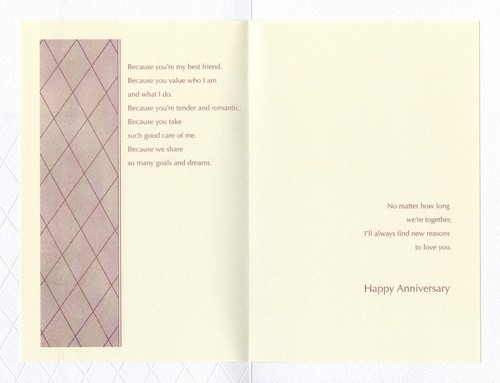 Heartfelt & Thankful HAPPY ANNIVERSARY Card FOR HUSBAND by American Greetings +✉ - Picture 2 of 5
