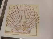 Vintage Original Bootleg Iron -On / Heat Transfer Pink Sea Shell Beach Vibes