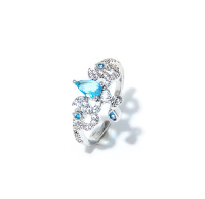 Genshin Impact Furina Ring Männer Frauen Cosplay Adjuestable Legierung Stein Ringe Geschenk