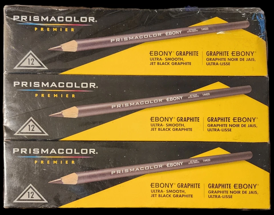 6 件 Prismacolor 乌木石墨素描绘画铅笔 12 包 14420 黑色 72 总计 — 第 2/4 张图片