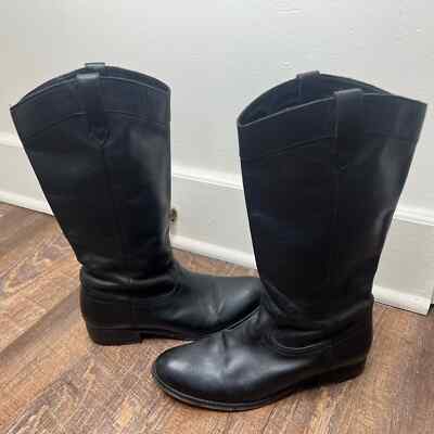 FRYE Melissa women size 8 Lace Up Mid Calf Ankle black Leather Boots Frye Women main image 3