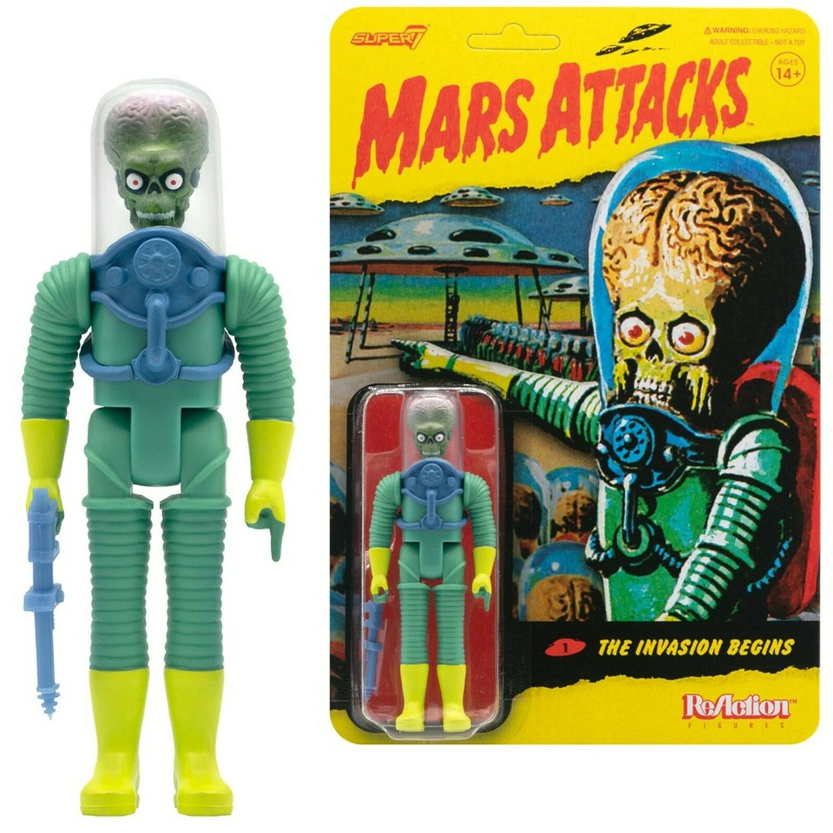 スーパー7 リアクション Mars Attacks フィギュア3体セット Amazon.com: Super7 ULTIMATES! Mars Attacks Martian The
