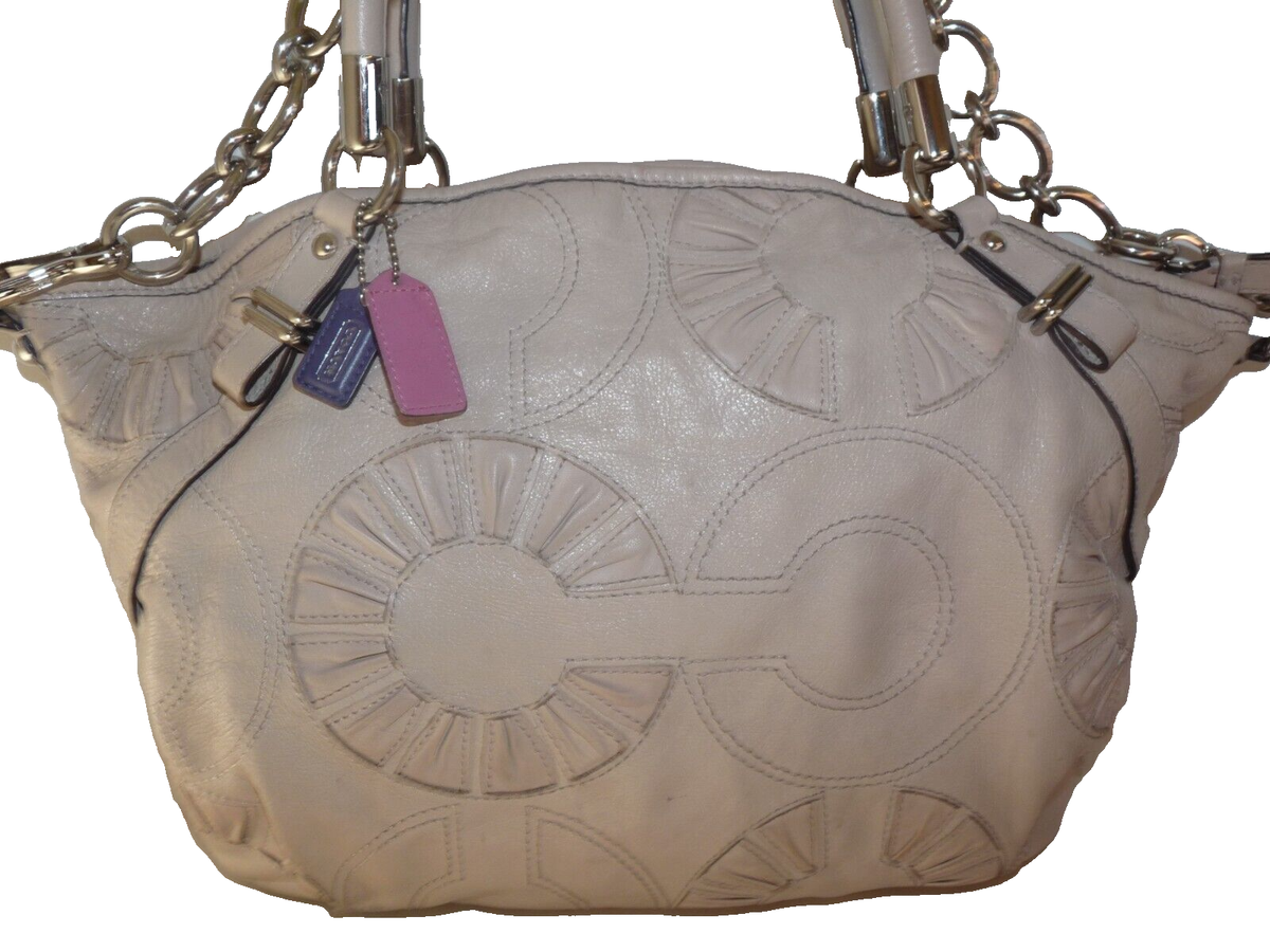 Coach Madison Embellished Leather Large Sophia in Putty #16343 