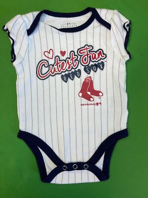 MLB Boston Red Sox weißer Nadelstreifen Body 0-3 Monate