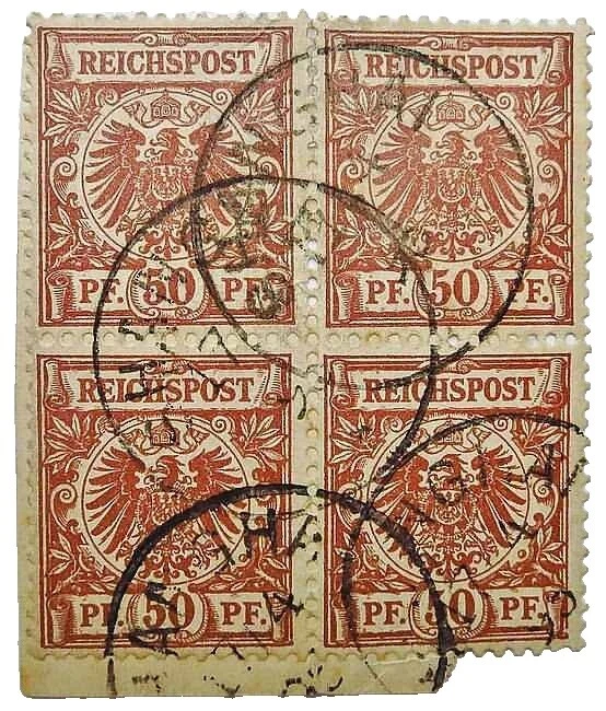 Handstamped German & Colonies Stamp Blocks