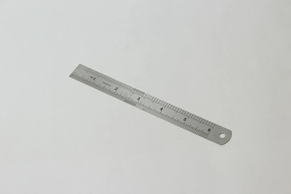 Stahllineal Stahlmaßstab Werkstattlineal Lineal Edelstahl Maßstab 150mm 15cm - Bild 2 von 4