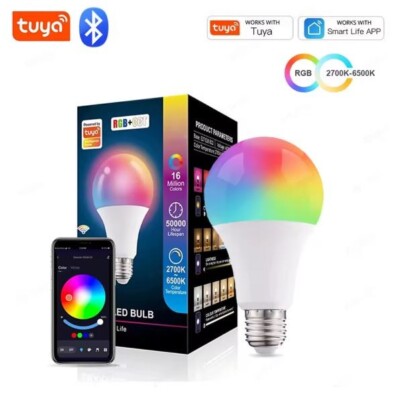 Bluetooth Smart LED Bulb, Dimmable Spotlight Bulb 15W, LED Color Changing
