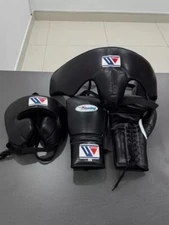 Winning Boxing Kit - Gloves , Head Guard, Groin Guard - Premium Boxing Set 16oz