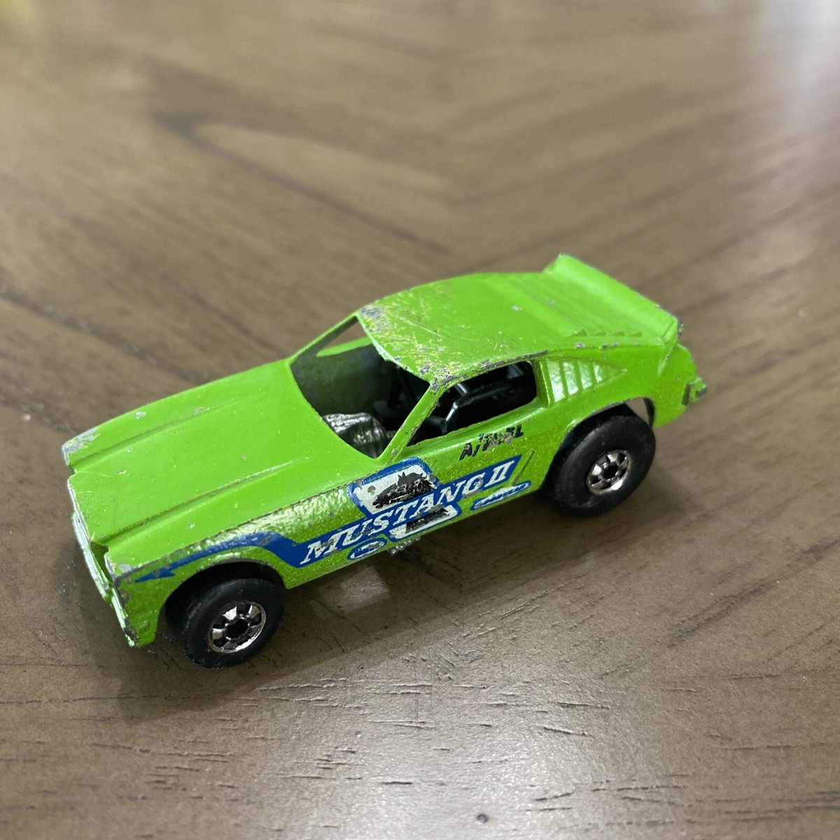 HOT WHEELS 1:64 1969 MUSTANG II GREEN FUNNY CAR GREEN Good