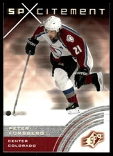 2001-02 SPx #72 Peter Forsberg Colorado Avalanche HOF