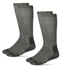 Carolina Ultimate Mens Outdoor Merino Wool Cushion Mid Calf Boot Socks 2 Pair