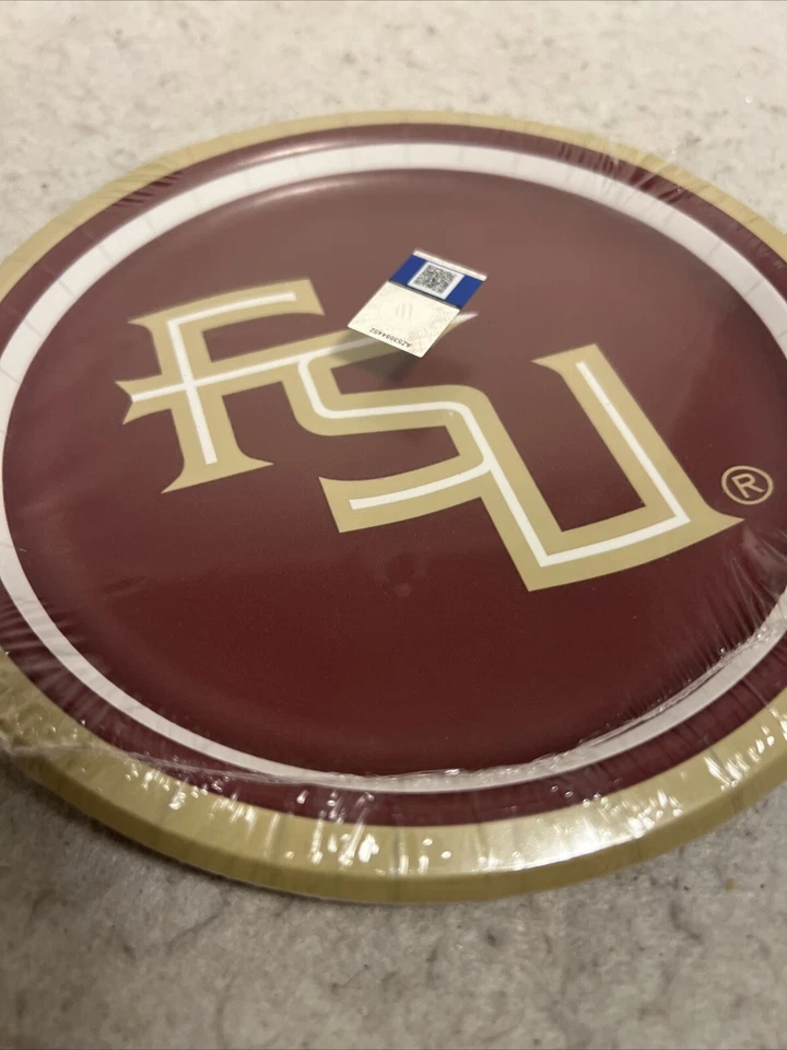 Florida State University Pack of 8 Party Dessert Plates 6 7/8 inch NEW - Image 4 of 4