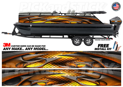 Galactic Pontoon Boat Wrap 3M Cast Vinyl Wrap - Custom Sizes - Made in USA