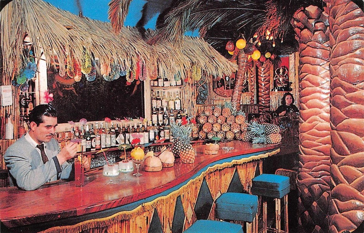 BALI BAR Av Torondino 1960s TIKI Mid Century Modern Roadside 1987 