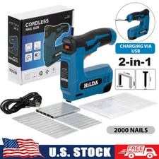 Electric Staple Gun 2 in 1 Lithium-ion Electric Stapler Cordless Brad Nailer Kit