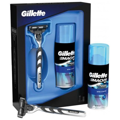 Набор Gillette mach-3 бритва+см.кас/гель для бритья (7702018438891)