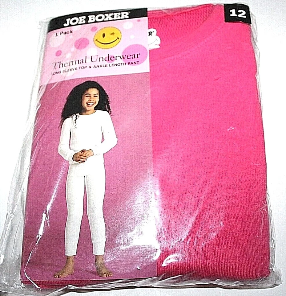 Conjunto de camisa y pantalón ropa interior térmica Joe Boxer para niñas blanco/gris/negro/rosa/multi Foto 2 de 2