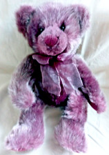 Vintage Russ Berrie Boysenberry Burgandy Teddy Bear Plush Animal 12" Tall