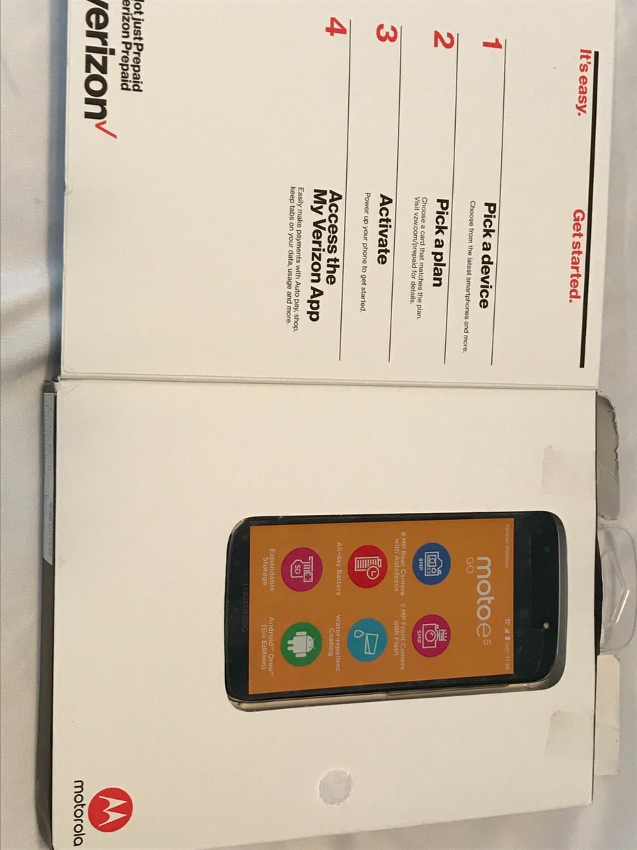 Verizon Motorola Moto E5 Go XT1921-8 (16GB) ***** MINT CONDITION