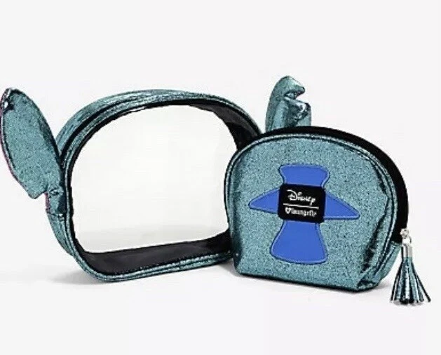 Disney Loungefly Lilo & Stitch Figural Cosmetic Bag Set New Foto 2 de 4