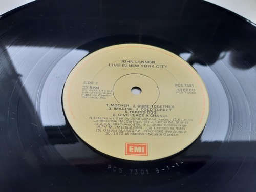 JOHN LENNON - UBER Rare Irish Press LP -LIVE IN NEW YORK CITY-Translucent Vinyl - Picture 8 of 22
