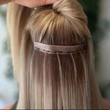 invisible Double Drawn Thin 10A Hole Weft 100% Virgin Human Hair Extensions 50g