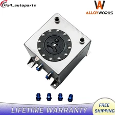 10L 2.5 Gallon Aluminum Racing Drift Strip Fuel Cell Gas Tank with Level Sender