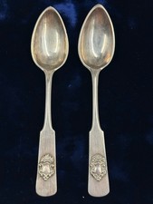 Rare cuillères à thé impériale russe 84 en argent, Varsovie 1891, J. Rozencweig, 62 g