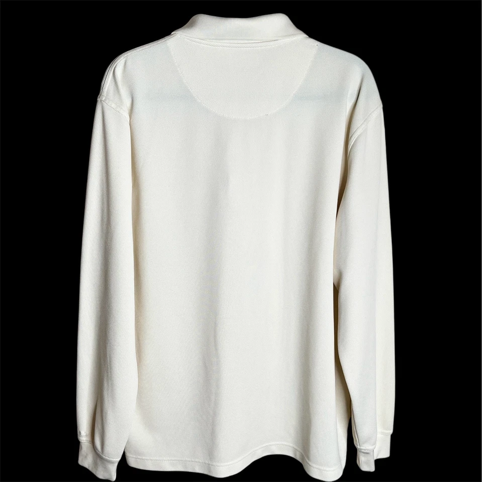 Grand Slam Performance Shirt Sz XL Off White Long Sleeves Collared 3 Buttons - Image 2 of 4