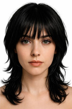 1/2/5 Pk WOMEN MEDIUM BROWN WIG LADIES COSPLAY WIGS For Lady Shoulder LENGTH