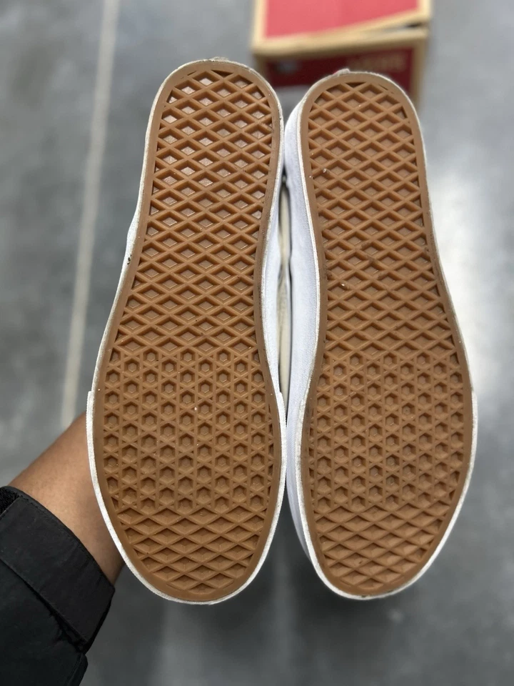 Vans поскользнуться на туфли мужской размер 10 белый с белой замши Pro Lite скейтбординга - Изображение 4 из 4