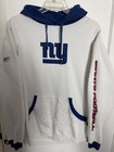 Football NY Giants Sweatshirt Hoodie Mens XL White Blue Preowned — photo 1