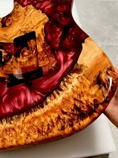 AAAAA Burl  Wood Full Epoxy Resin Electric Gu...