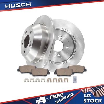 11.89'' Rear Disc Rotors Ceramic Brake Pads for Hyundai Santa FE XL Kia Sorento
