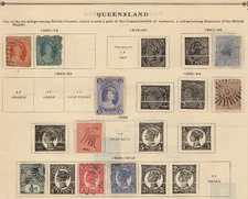 Early Queensland Australia Stamp Collection, New & Used, See Description
