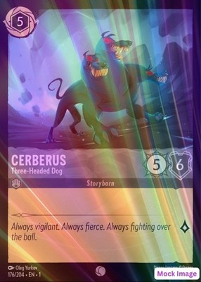 Cerberus - Three-Headed Dog 176/204 Cold Foil Lorcana The First Chapter
