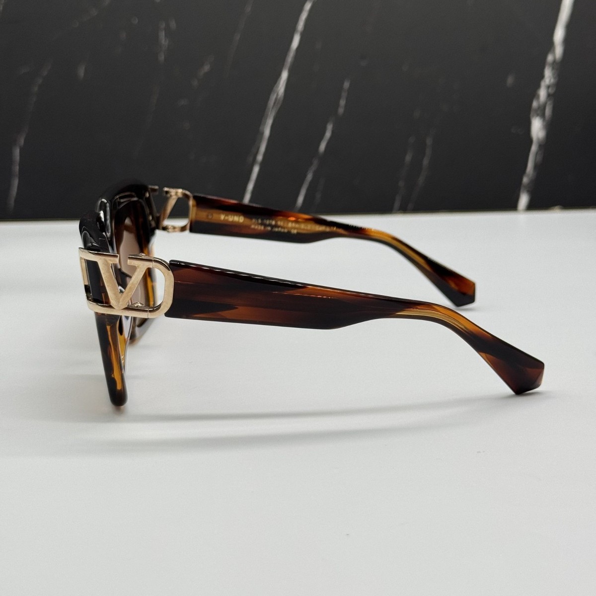 NEW VALENTINO VLS-107B HAVANA SQUARE SUNGLASSES VALENTINO Valentino V-Sette Women Honey Havana Squared Cat Eye  main image 3
