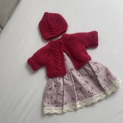 Puppenkleidung 3 tlg für Puppen 43cm, Babypuppe, , Puppe, Mütze , Pulli neu