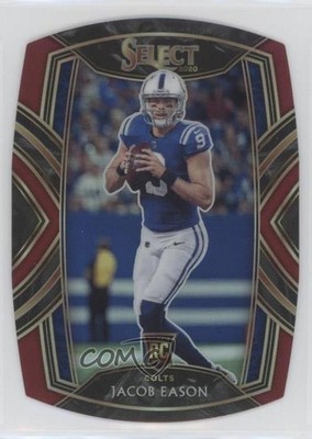 2020 Panini Select Club Level Maroon Prizm Die-Cut Jacob Eason Rookie RC p6a