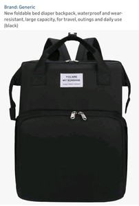 Sac à dos pour couches avec poche de biberon isolante pour lit bébé pliant 8 Couleurs grandes