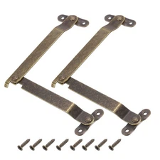 2 Pcs Lid Folding Support Hinges Iron 180 Degree Rotatable Hinges Large