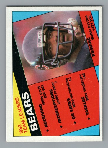 Bears Team Leaders Walter Payton #221 1984 Topps card