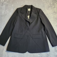 New Favorite Daughter Boyfriend Blazer Black M NWT 398 Designer Tailored Jacket