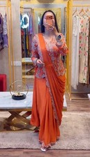 New Indian Bollywood Saree Wedding Partywear Sari Designer Ready to Wear saree