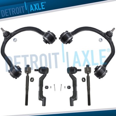AWD 6pc Front Upper Control Arms Tie Rods Kit for Chrysler 300 Dodge Charger